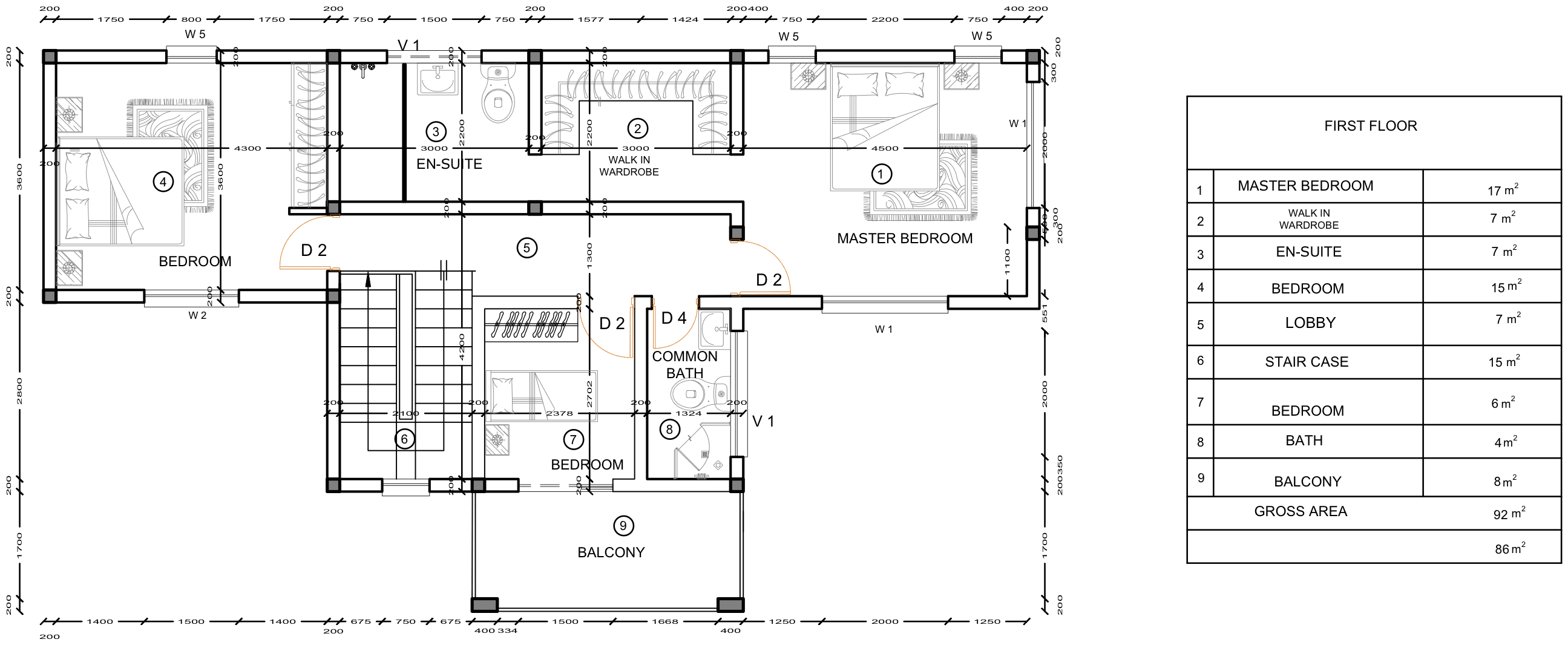 Villa floor plan